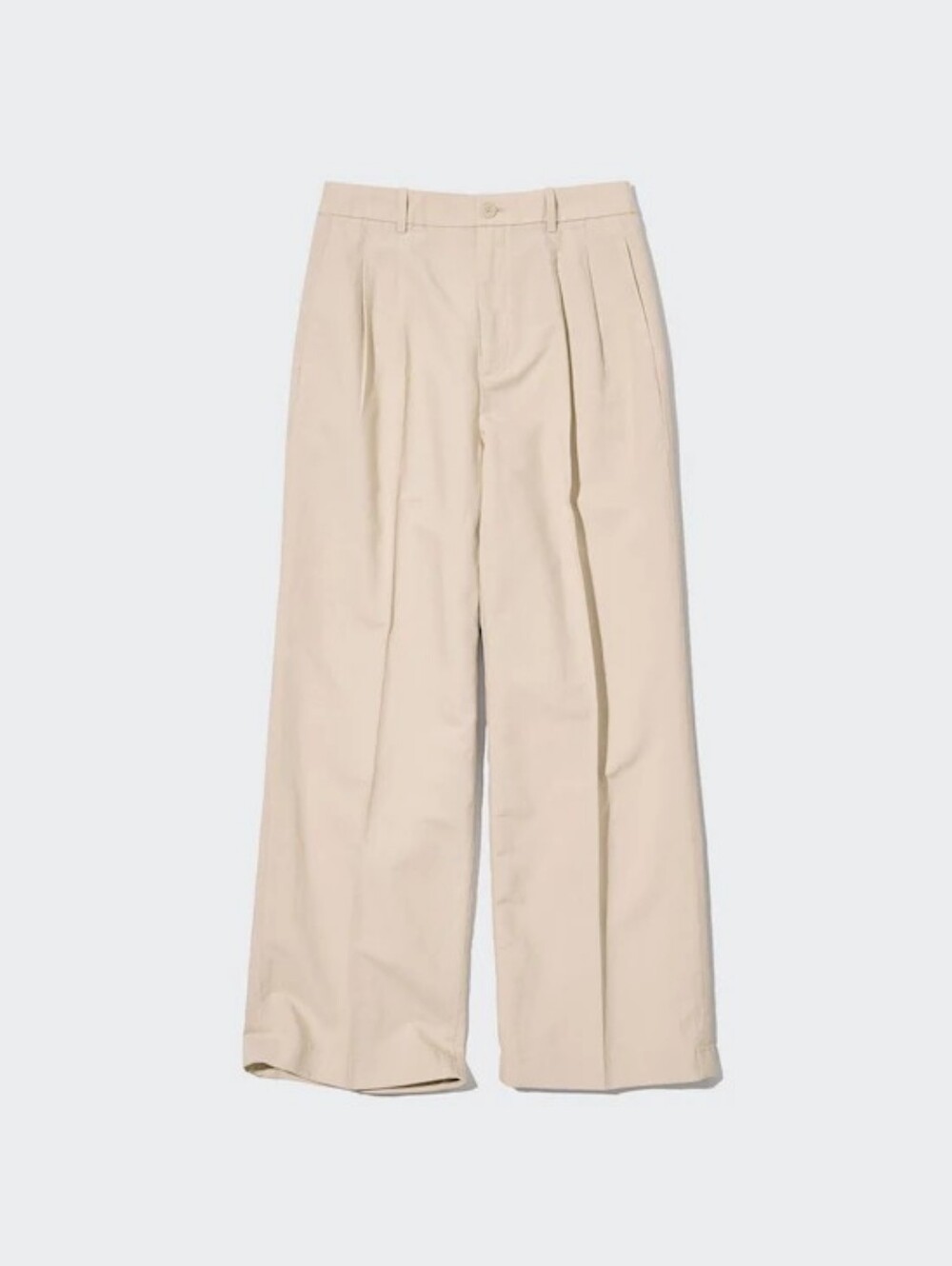 UNIQLO Linen Blend Tucked Wide Pants